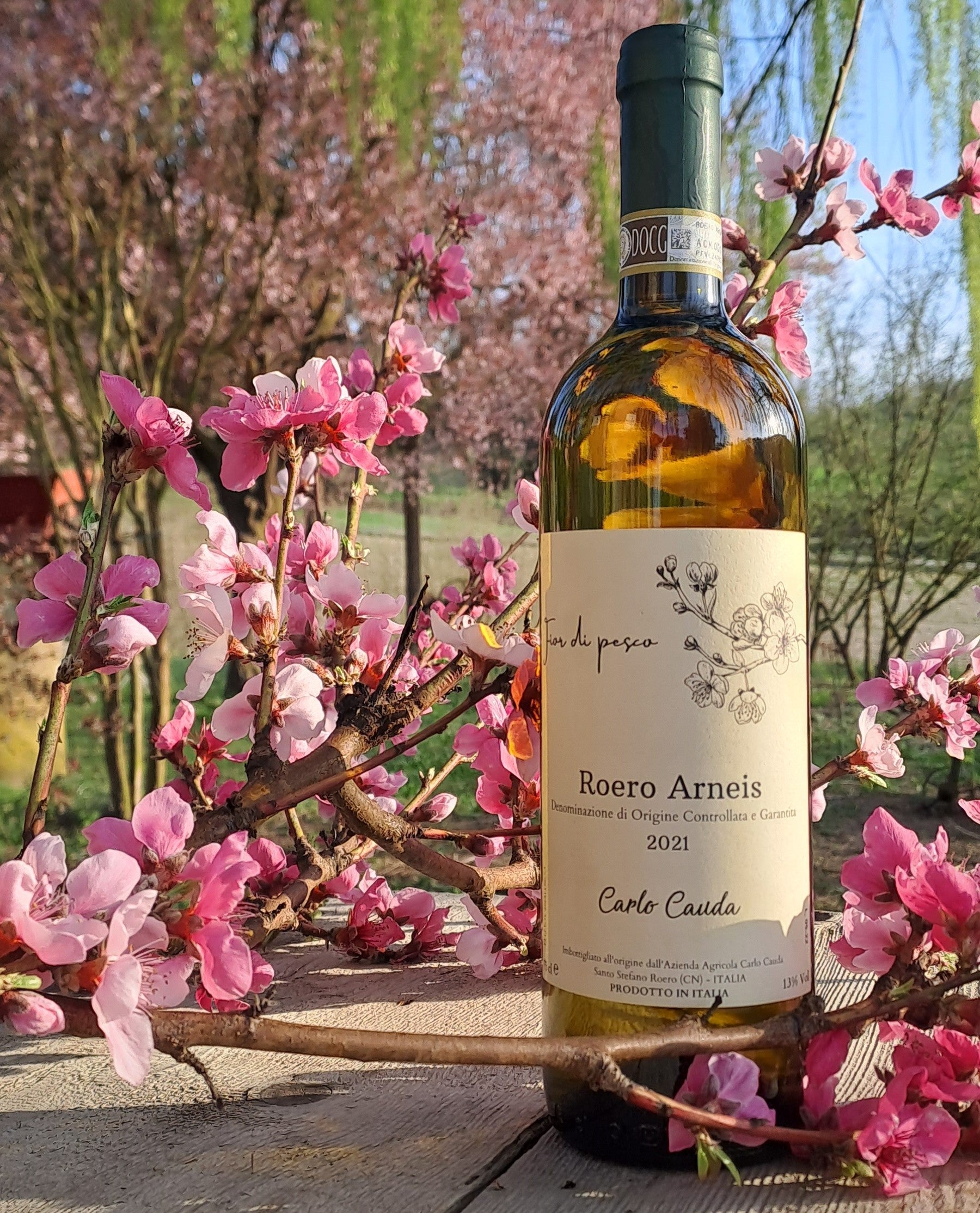 Fior di Peso Roero Arneis Carlo Cauda bloemen wijngaard sur lie Italie Sip Nouveau