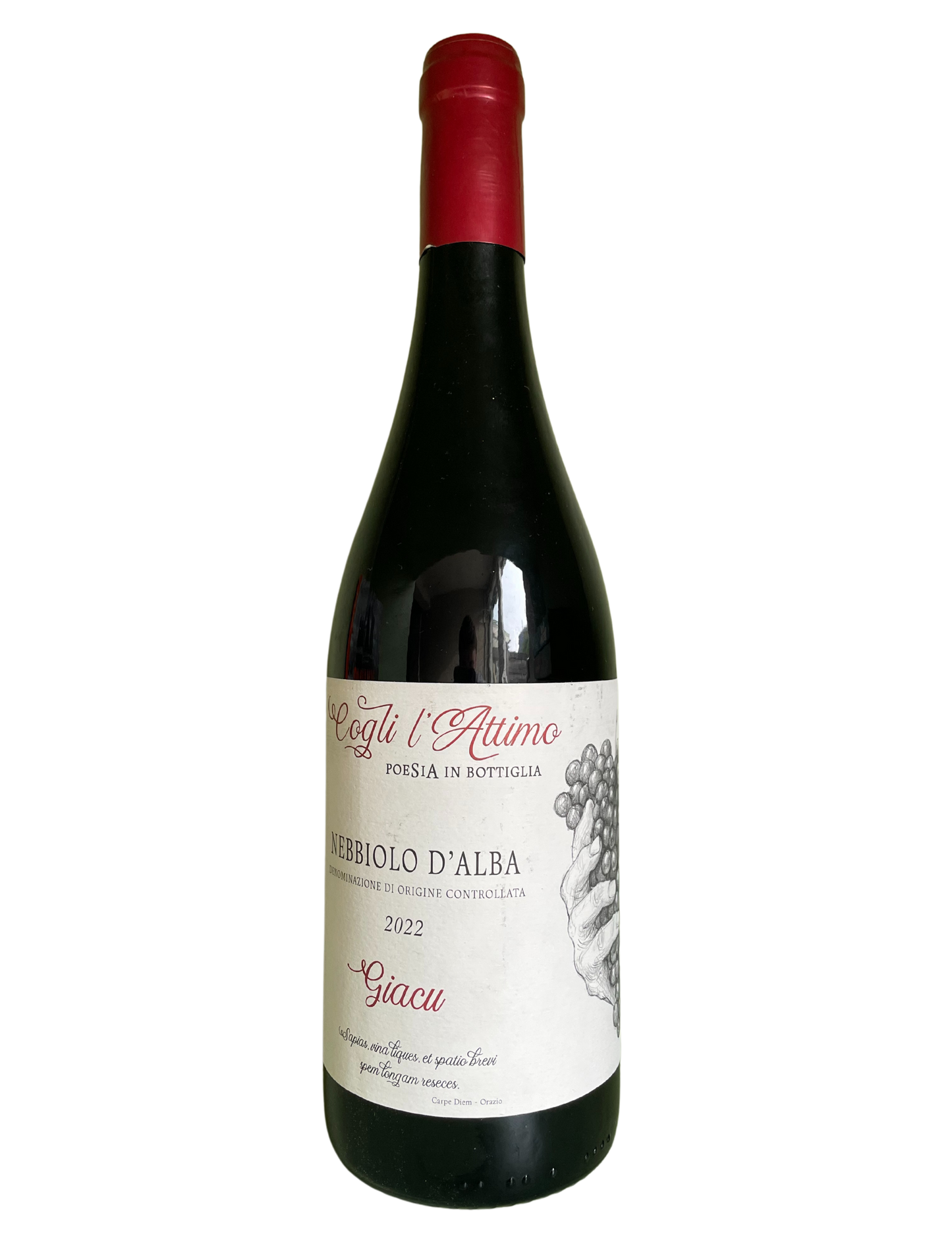 Cogli L'attimo Nebbiolo Alba Giacu RVS staal gerijpt Barolo regio PIemonte webshop Sip Nouveau