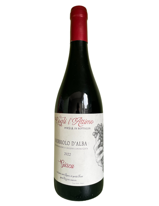 Cogli L'attimo Nebbiolo Alba Giacu RVS staal gerijpt Barolo regio PIemonte webshop Sip Nouveau