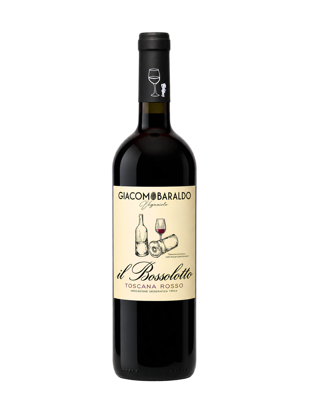 Giacomo Baraldo Il Bossolotto 2024, Il Bossolotto wijn, Sangiovese Toscane, Toscaanse rode wijn, rode wijn Toscane, Italiaanse rode wijn, Sangiovese wijn