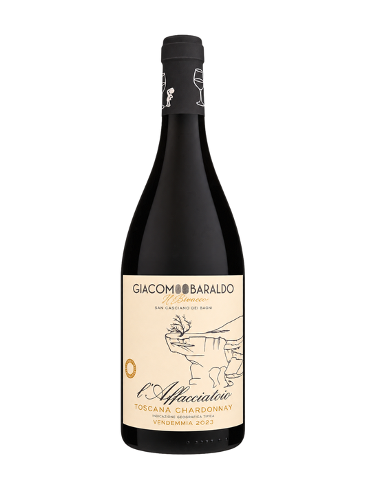 Giacomo Baraldo L'Affacciatoio 2024, Chardonnay Toscane, Italiaanse Chardonnay, houtgerijpte Chardonnay, Chardonnay Italië, Italiaanse witte wijn
